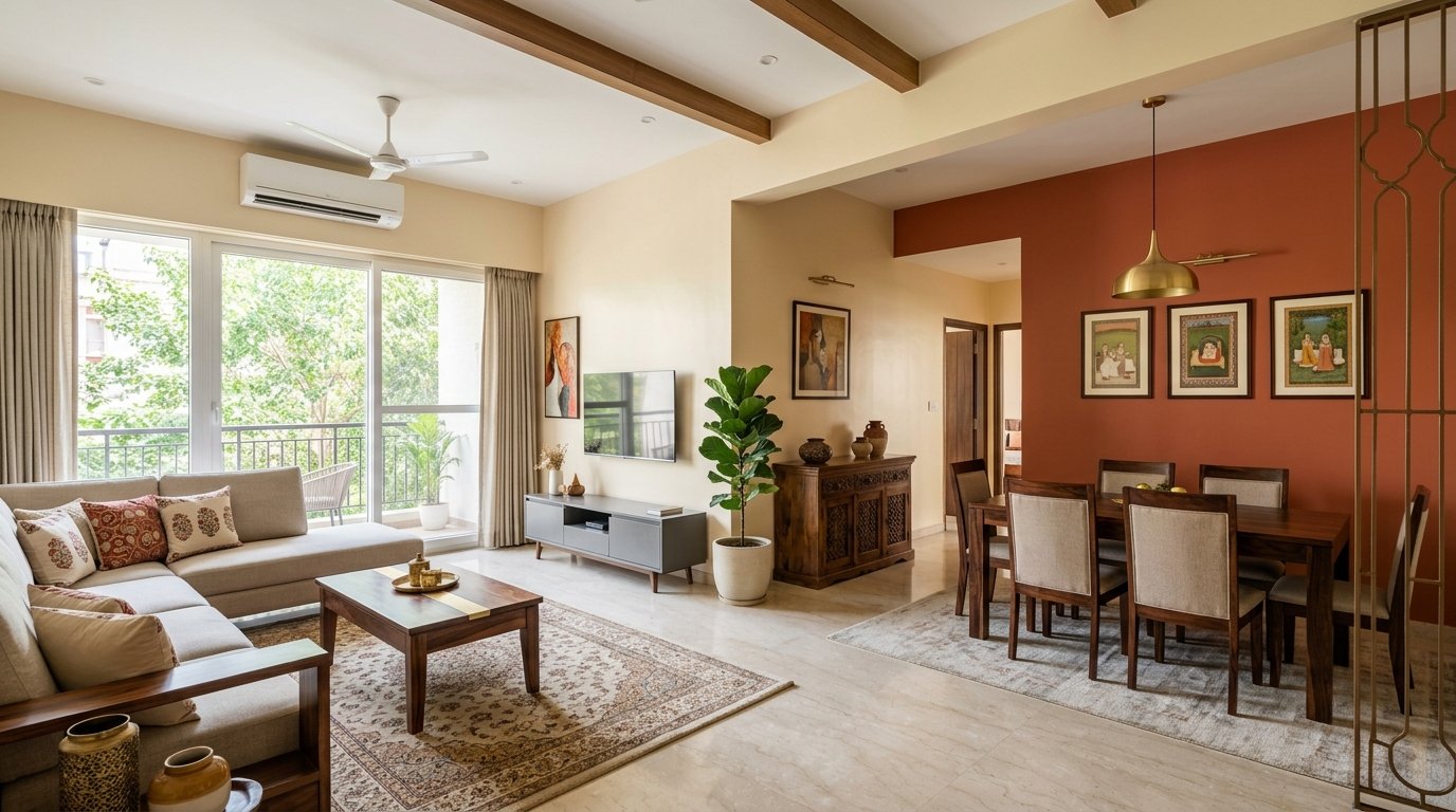 Painting Your Living Room & Dining Area: Colour Schemes, Finish Selection & the Complete Guide for Indian Homes